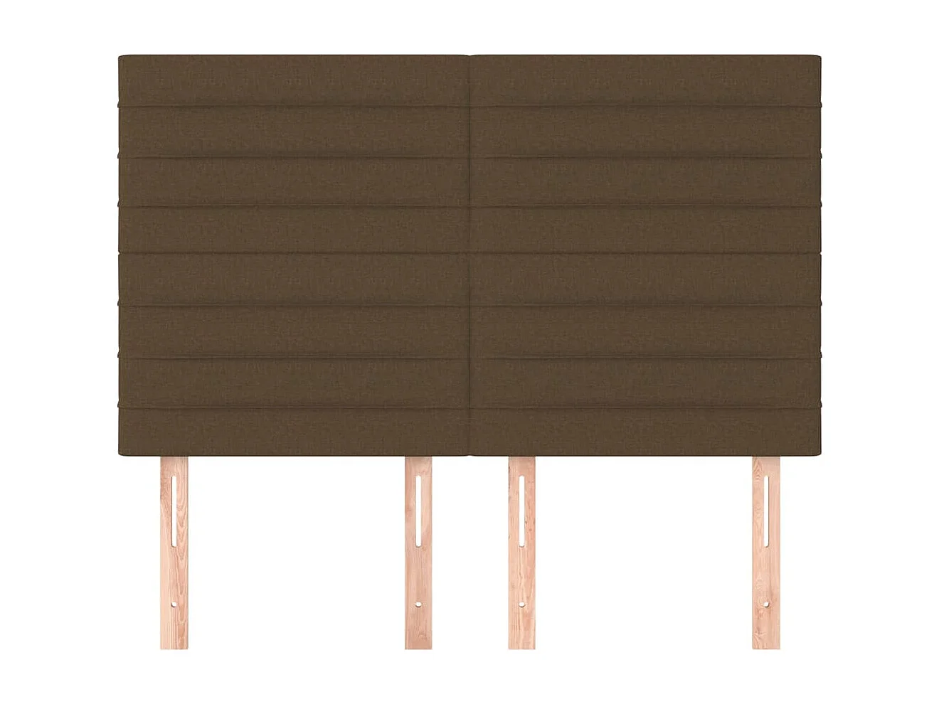 Têtes de lit | Panneaux de tête pour lit Moderne 4 pcs Marron foncé 72x5x78/88 cm Tissu