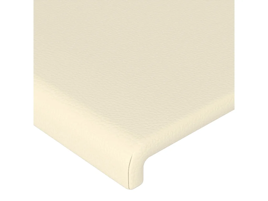 Cabeceros | Cabezal de cama | Mueble de cabecero 2 unidades cuero sintético color crema 90x5x78/88cm