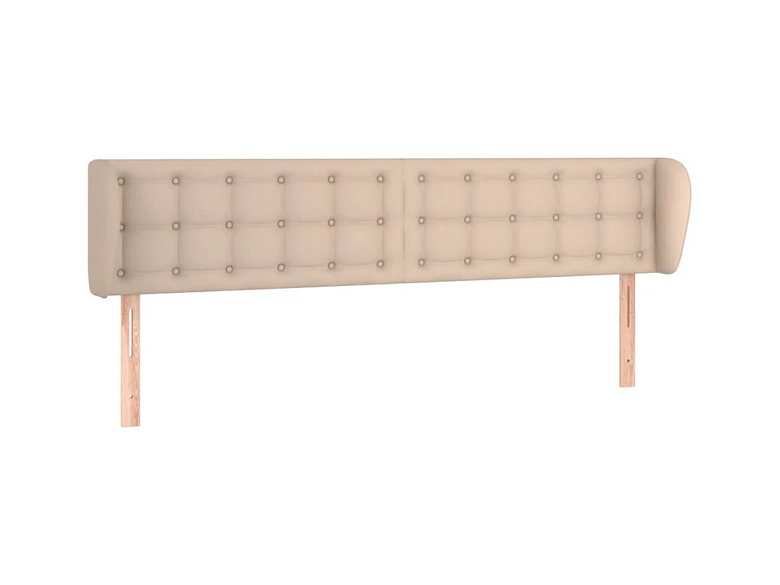 Tête de Lit | Panneau de tête pour lit Moderne avec oreilles Cappuccino 163x23x78/88 cm Similicuir