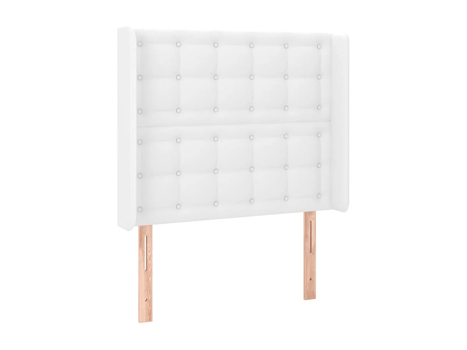 Hoofdbord | Hoofdeinde LED 83x16x118/128 cm kunstleer wit