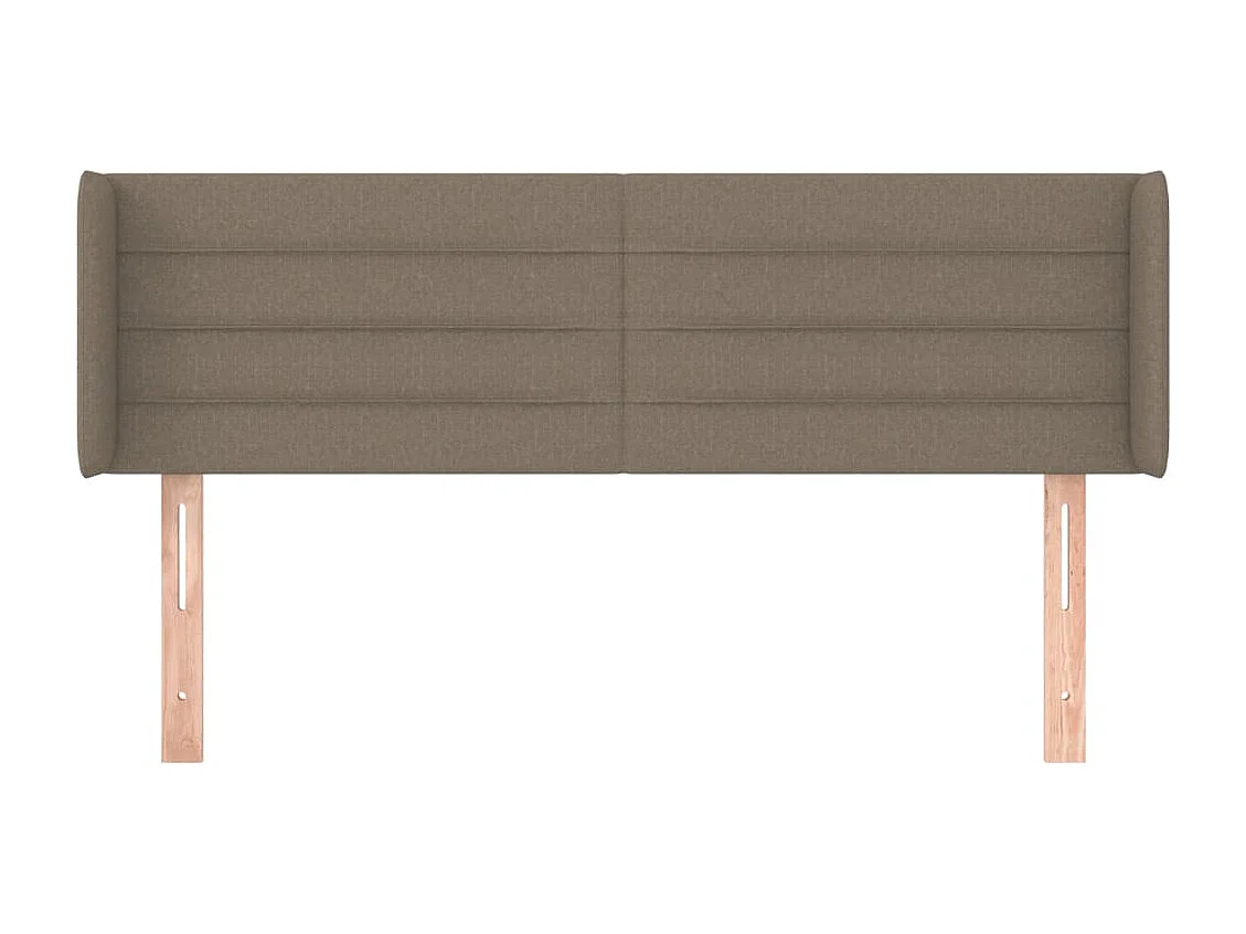 Mueble cabecero | Cabezal de cama | Cabecero de tela gris taupe 147x16x78/88 cm