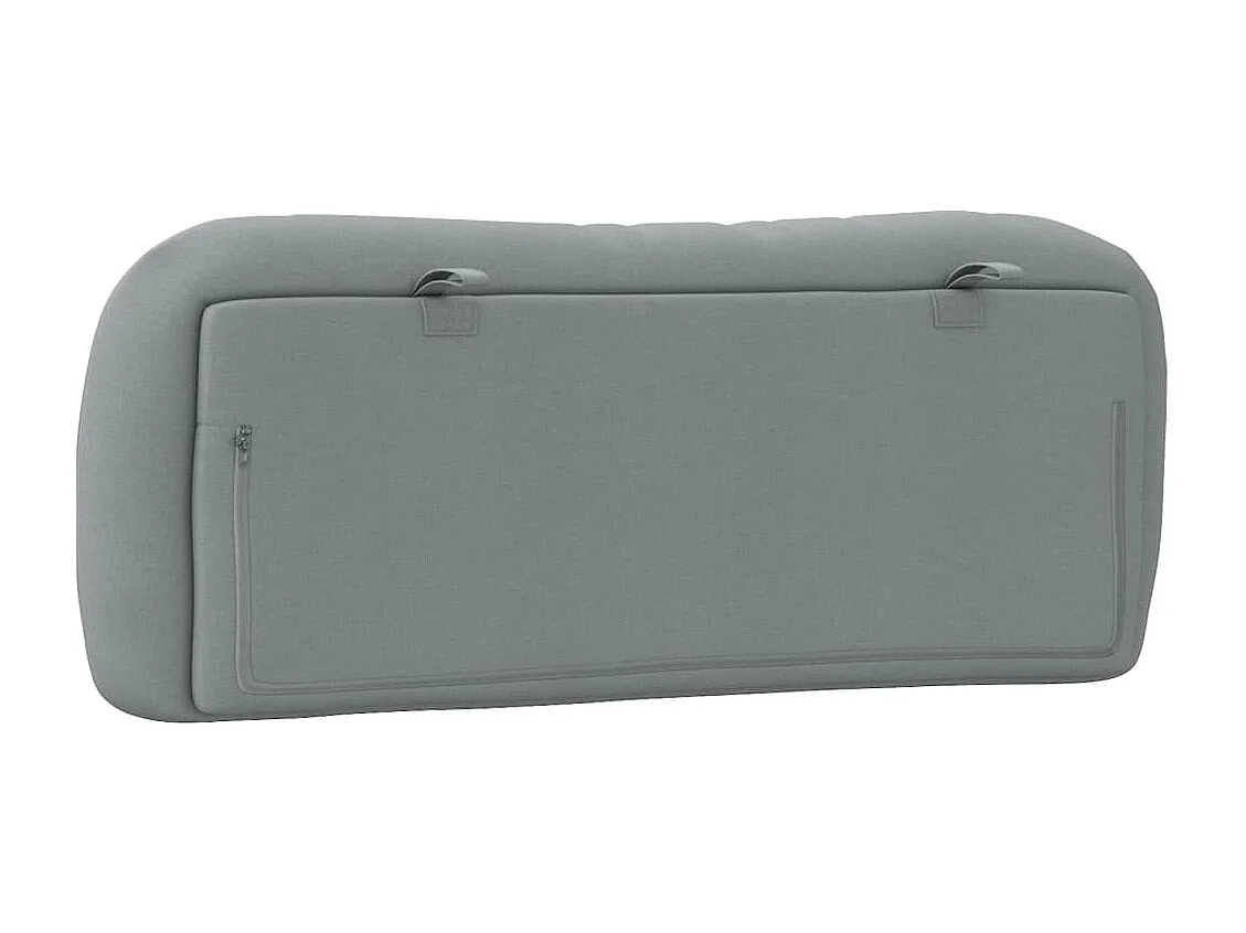 Cabecero de Cama | Cabezal de cama | Mueble de cabecero acolchado Hvar tela gris claro 100 cm