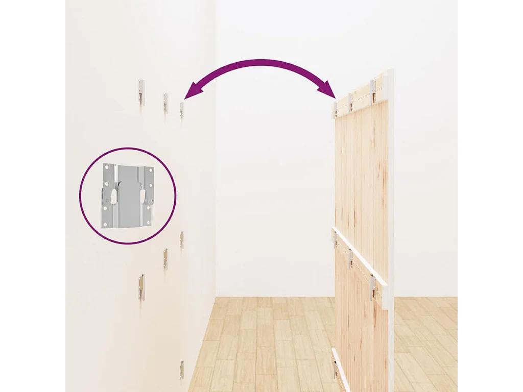 Tête de lit murale | Panneau de tête pour lit Moderne  Blanc 146,5x3x110 cm Bois massif de pin