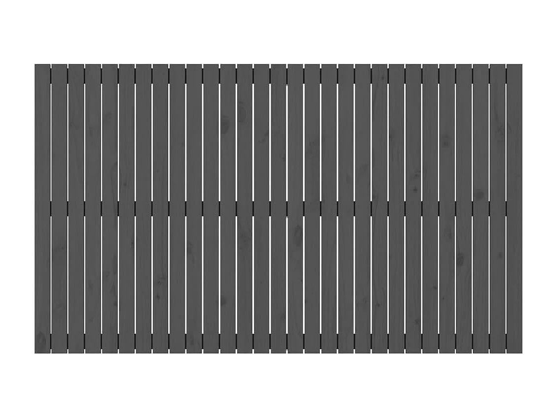 Tête de lit murale | Panneau de tête pour lit Moderne  Gris 185x3x110 cm Bois massif de pin
