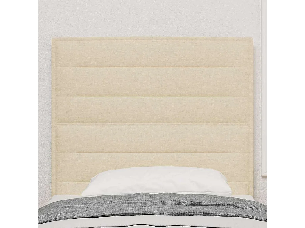 Tête de Lit | Panneau de tête pour lit Moderne Hauteur réglable avec Tête de Lit | Panneau de tête pour lit Moderne Crème 80 cm tissu