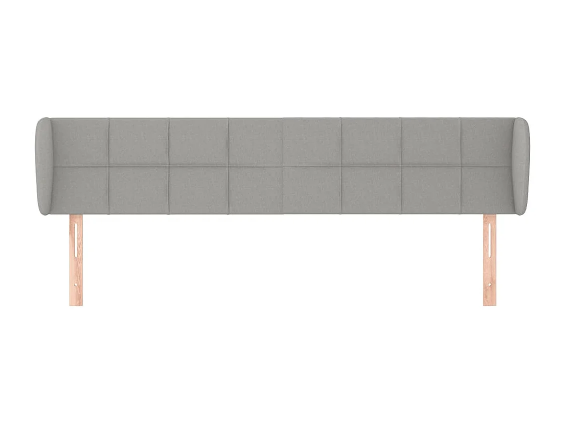 Mueble cabecero | Cabezal de cama | Cabecero de tela gris claro 183x23x78/88 cm