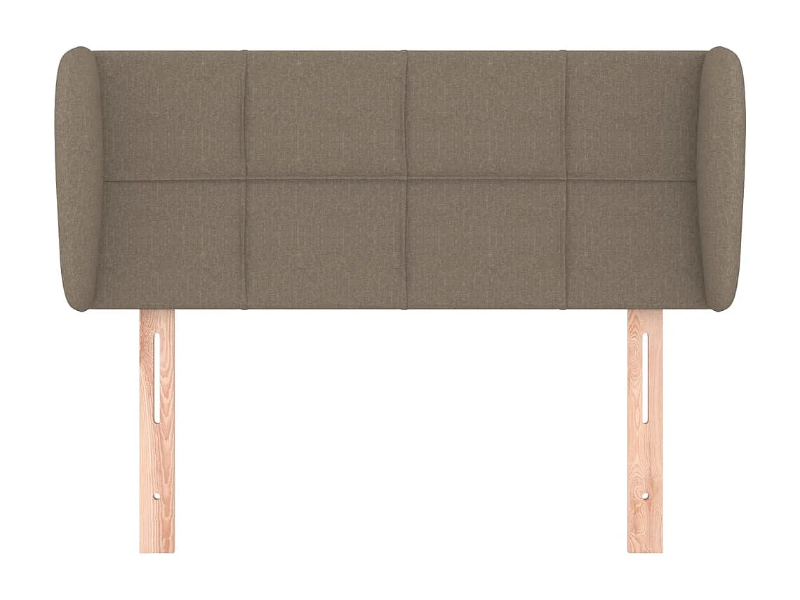 Mueble cabecero | Cabezal de cama | Cabecero de tela gris taupe 93x23x78/88 cm