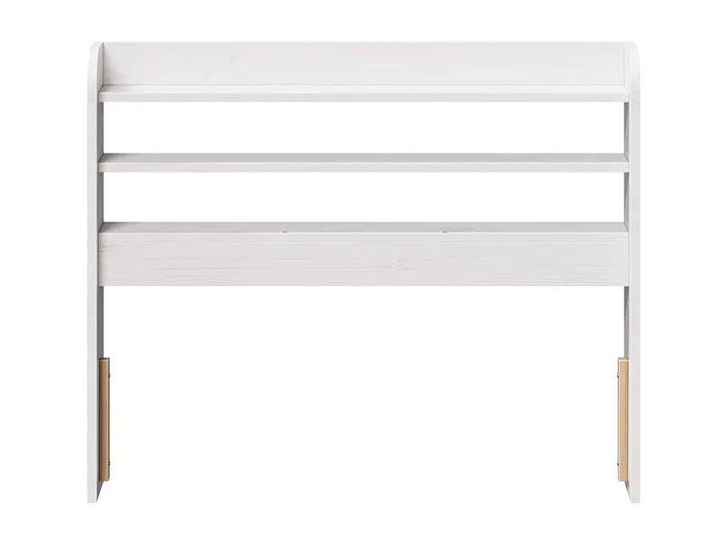 Cabecero de Cama | Cabezal de cama | Mueble de cabecero con estantes madera maciza pino blanco 100 cm