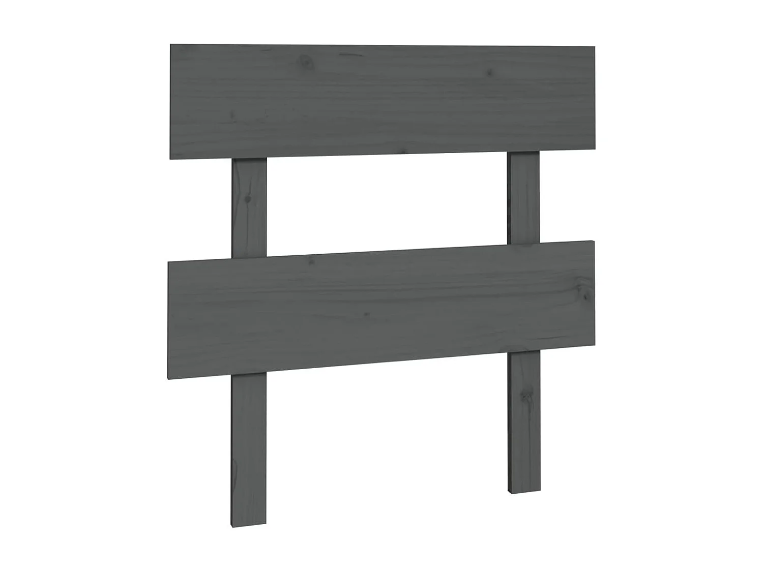 Tête de Lit | Panneau de tête pour lit Moderne Gris 93,5x3x81 cm Bois massif de pin