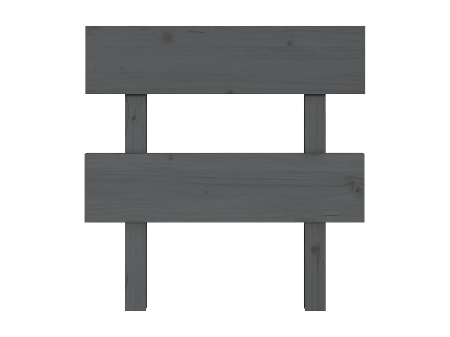 Tête de Lit | Panneau de tête pour lit Moderne Gris 93,5x3x81 cm Bois massif de pin