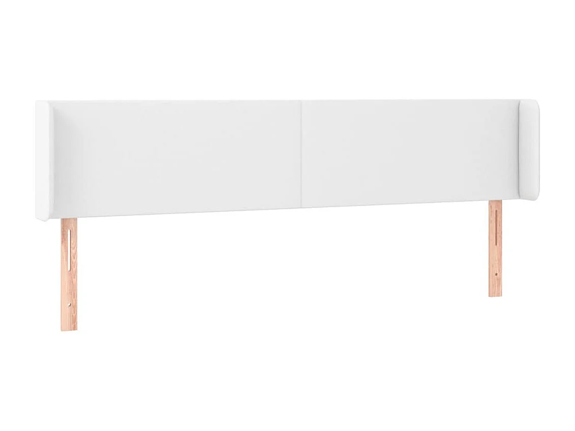 Tête de Lit | Panneau de tête pour lit Moderne à LED Blanc 203x16x78/88 cm Similicuir