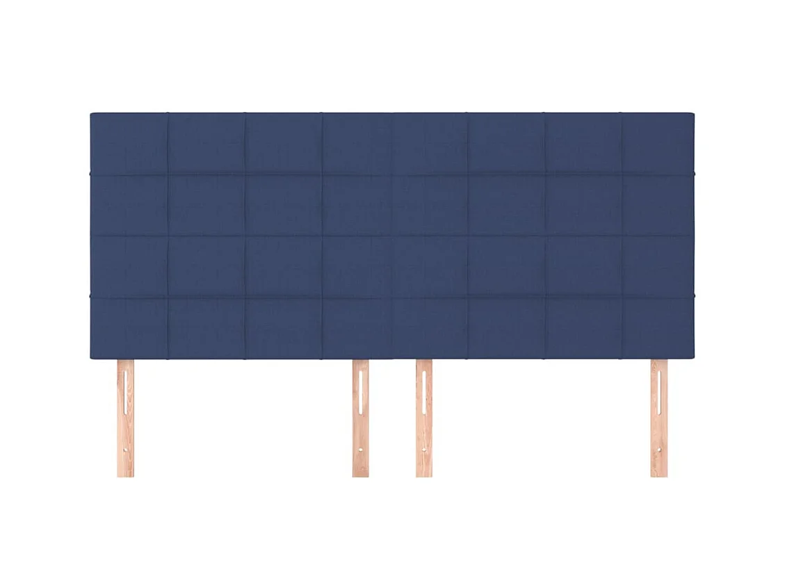 Cabeceros | Cabezal de cama | Mueble de cabecero 4 unidades de tela azul 80x5x78/88 cm