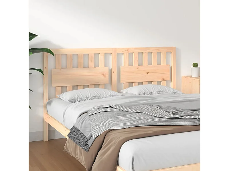Tête de Lit | Panneau de tête pour lit Moderne 155,5x4x100 cm Bois massif de pin