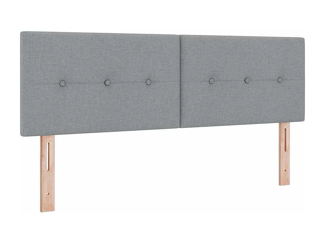 Tête de Lit | Panneau de tête pour lit Moderne LED avec des lumières à LED Gris clair 144 cm tissu