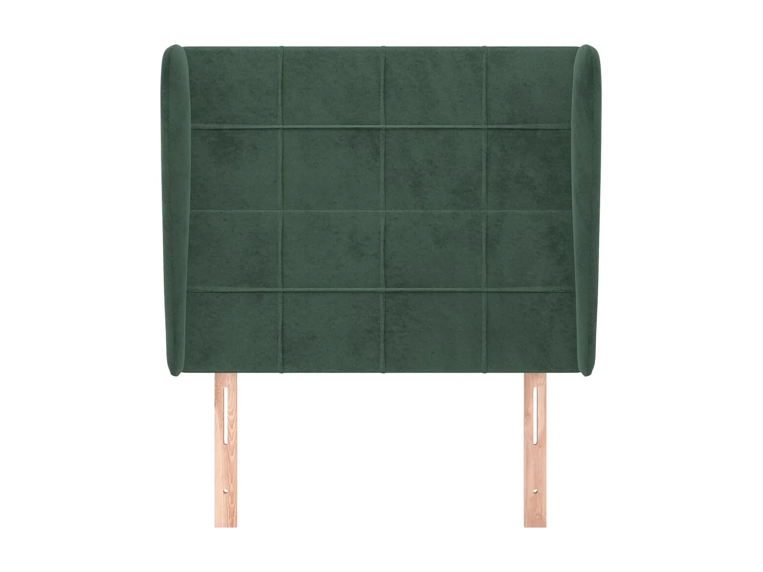 Tête de Lit | Panneau de tête pour lit Moderne avec oreilles Vert foncé 103x23x118/128 cm Velours