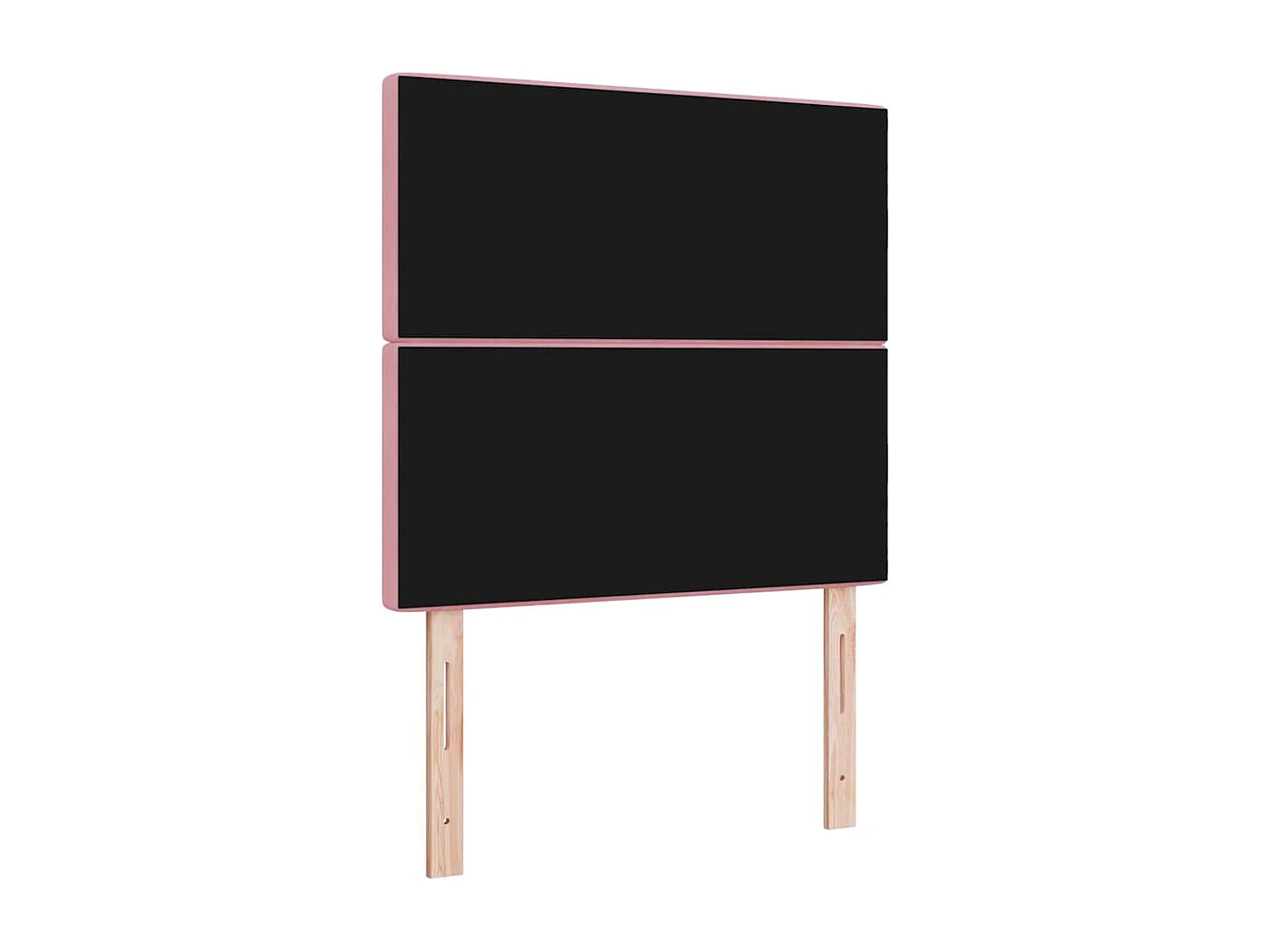 Tête de Lit | Panneau de tête pour lit Moderne en Velours Argyle Manuel Rose 100 cm Velours