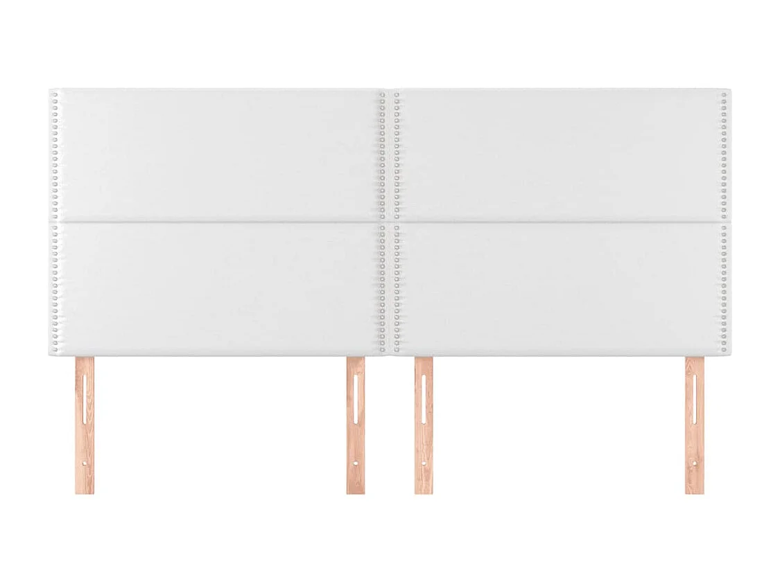 Têtes de lit | Panneaux de tête pour lit Moderne 4 pcs Blanc 100x5x78/88 cm Similicuir