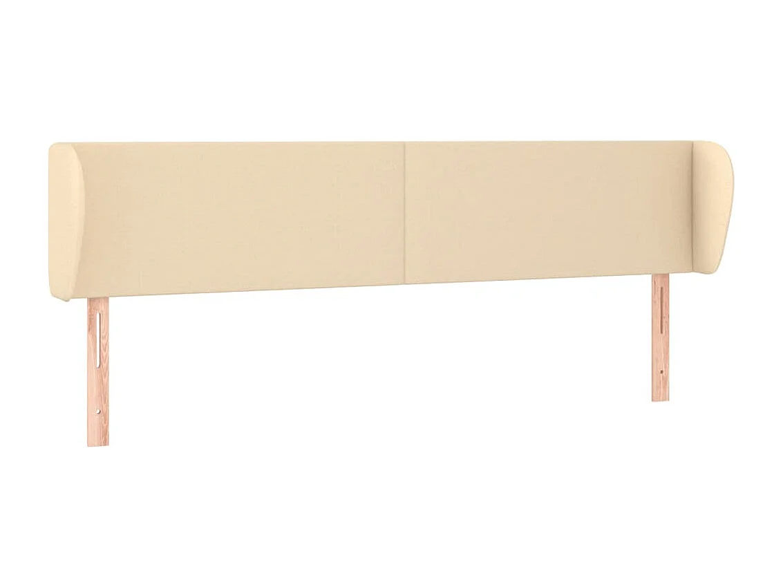 Mueble cabecero | Cabezal de cama | Cabecero de tela color crema 203x23x78/88 cm