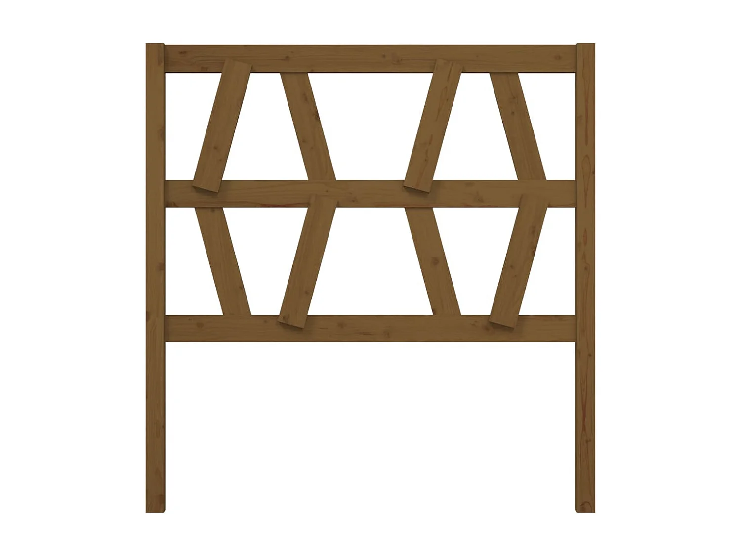 Cabecero de Cama | Cabezal de cama | Mueble de cabecero madera maciza de pino marrón miel 96x4x100 cm