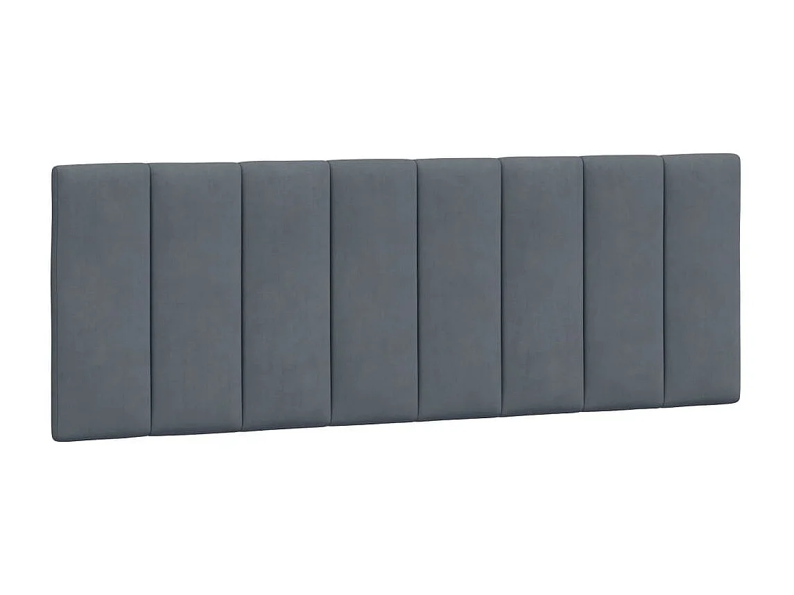 Hoofdbord | Hoofdbordkussen "Hanko" 140 cm fluweel donkergrijs