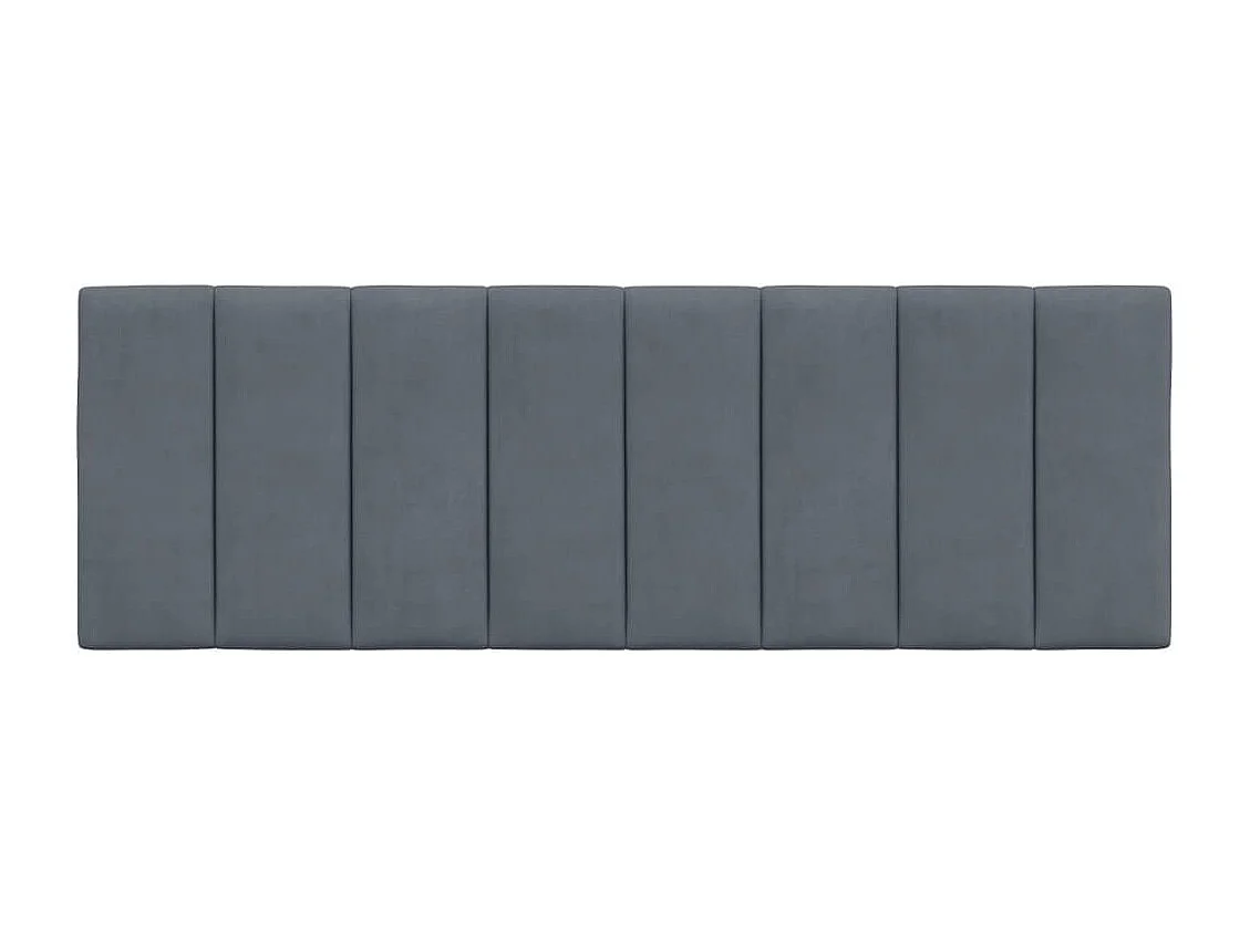 Hoofdbord | Hoofdbordkussen "Hanko" 140 cm fluweel donkergrijs