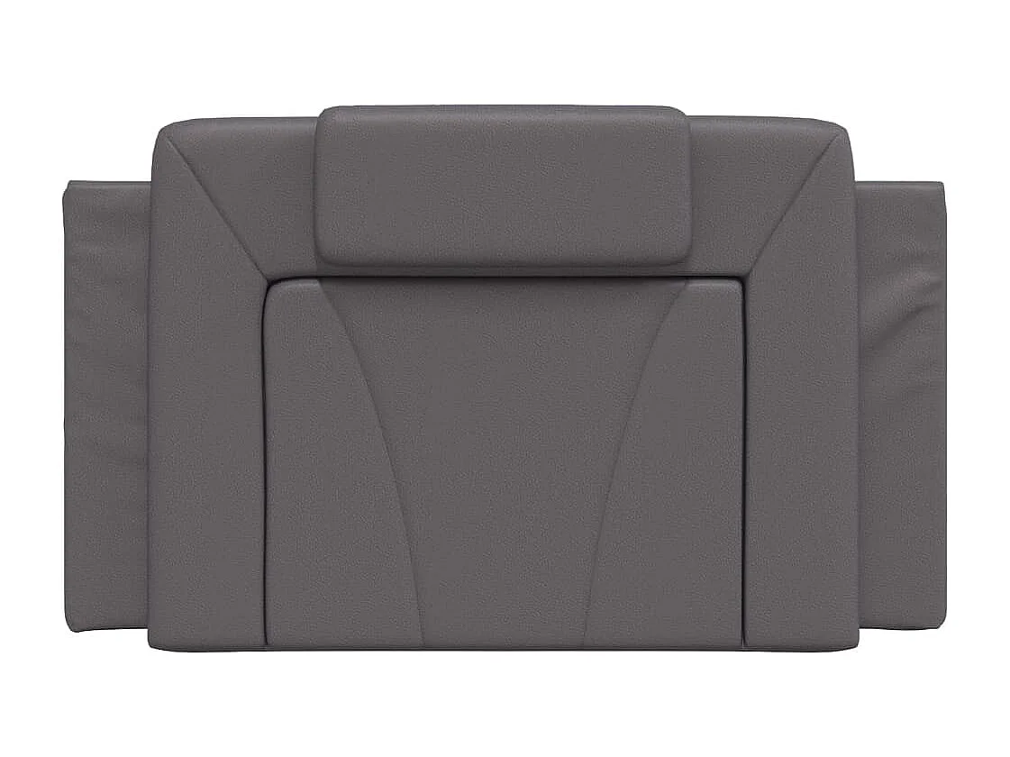 Tête de lit | Coussin de tête de lit | Tête de lit décoratif gris 80 cm similicuir