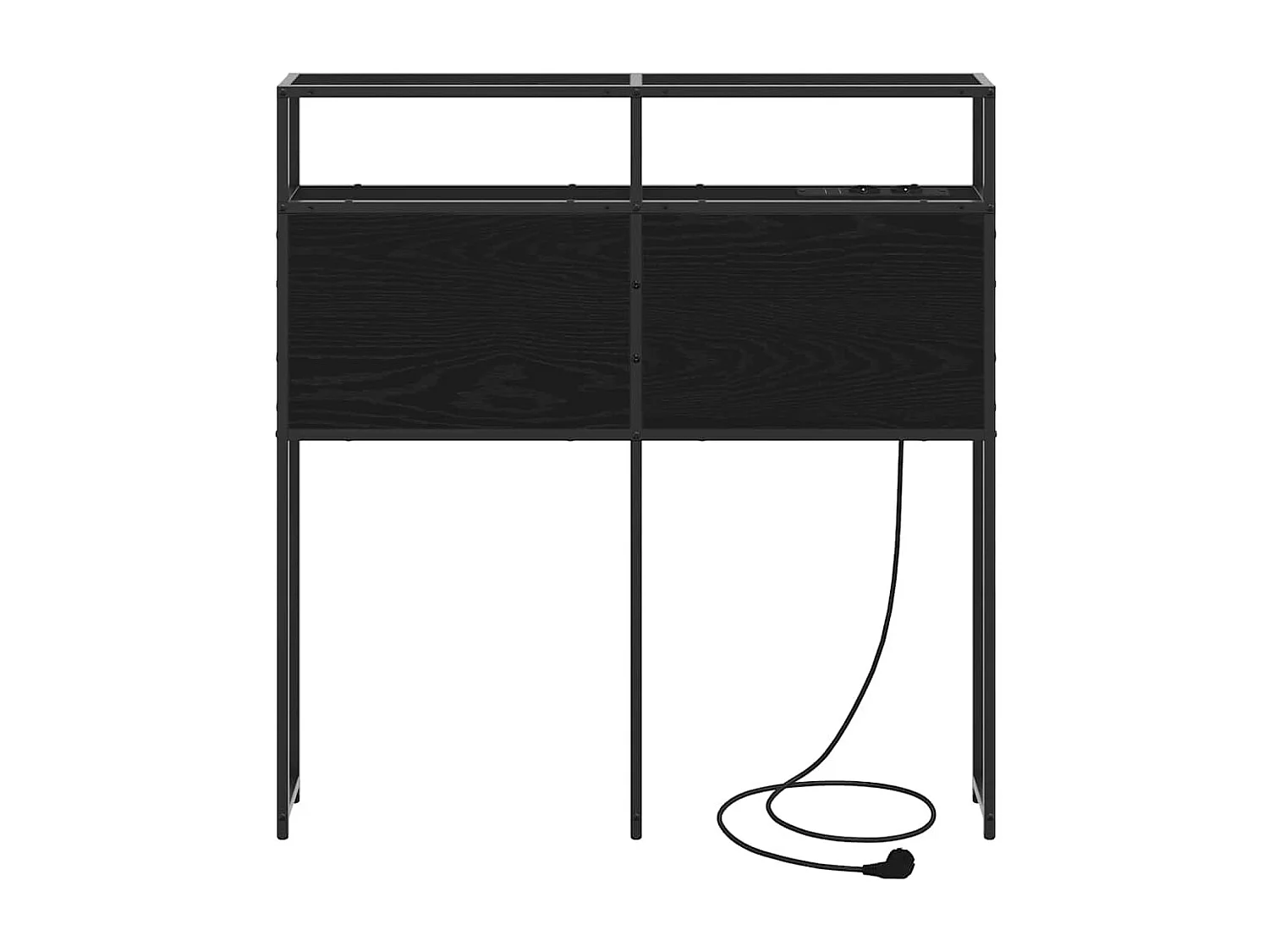 Tête de Lit de rangement | Panneau de tête pour lit Chêne noir 90 cm Bois d'ingénierie