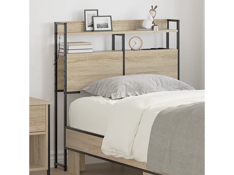 Tête de Lit de rangement | Panneau de tête pour lit Chêne sonoma 80 cm Bois d'ingénierie