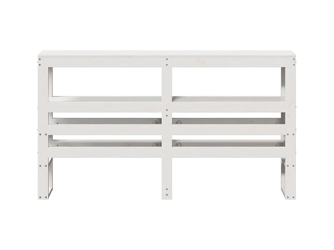 Cabecero de Cama | Cabezal de cama | Mueble de cabecero con estantes madera maciza pino blanco 160 cm