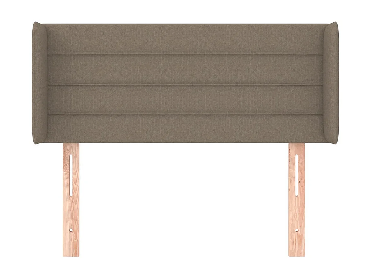 Tête de Lit | Panneau de tête pour lit Moderne avec oreilles Taupe 103x16x78/88 cm Tissu