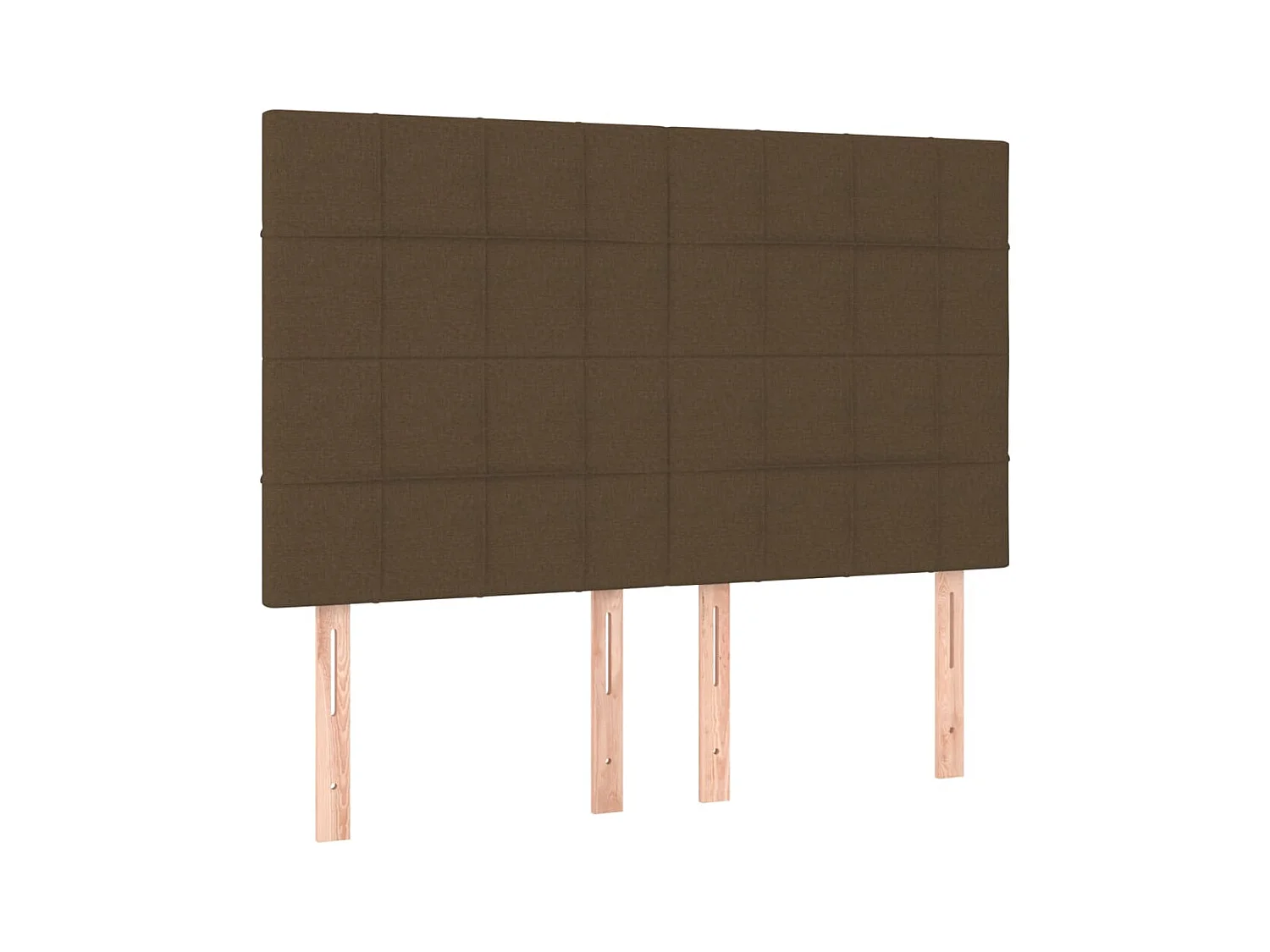 Têtes de lit | Panneaux de tête pour lit Moderne 4 pcs Marron foncé 72x5x78/88 cm Tissu