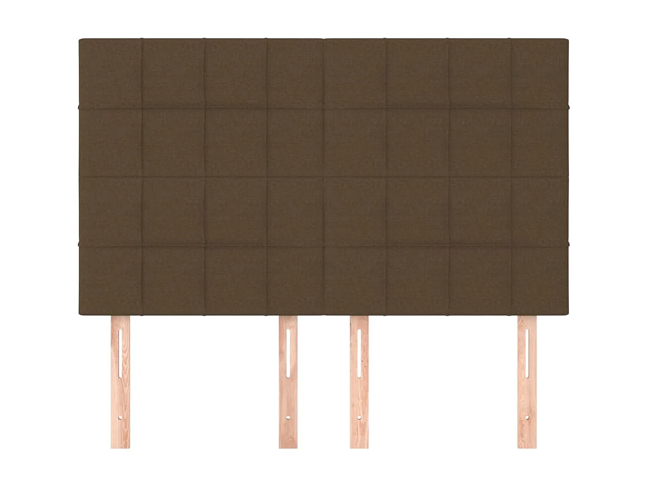 Têtes de lit | Panneaux de tête pour lit Moderne 4 pcs Marron foncé 72x5x78/88 cm Tissu