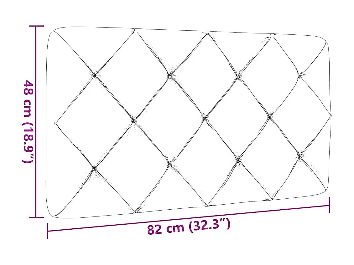 Cabecero de Cama | Cabezal de cama | Mueble de cabecero acolchado tela gris oscuro 80 cm