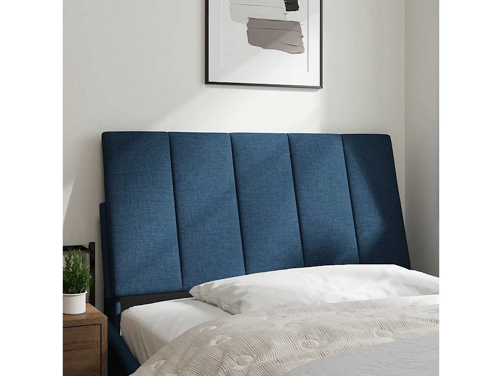 Tête de lit | Coussin de tête de lit | Tête de lit décoratif bleu 100 cm tissu