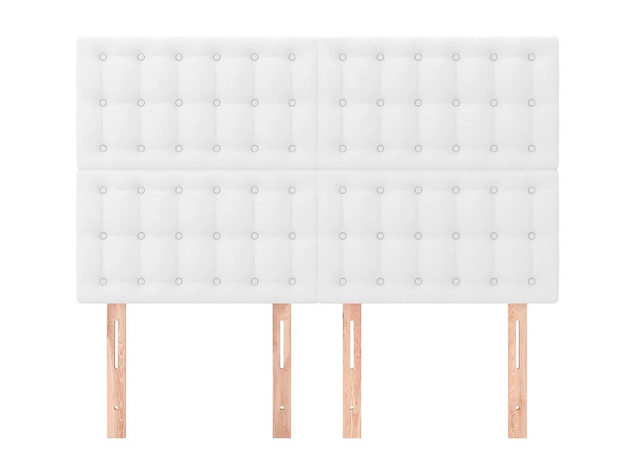 Têtes de lit | Panneaux de tête pour lit Moderne 4 pcs Blanc 72x5x78/88 cm Similicuir