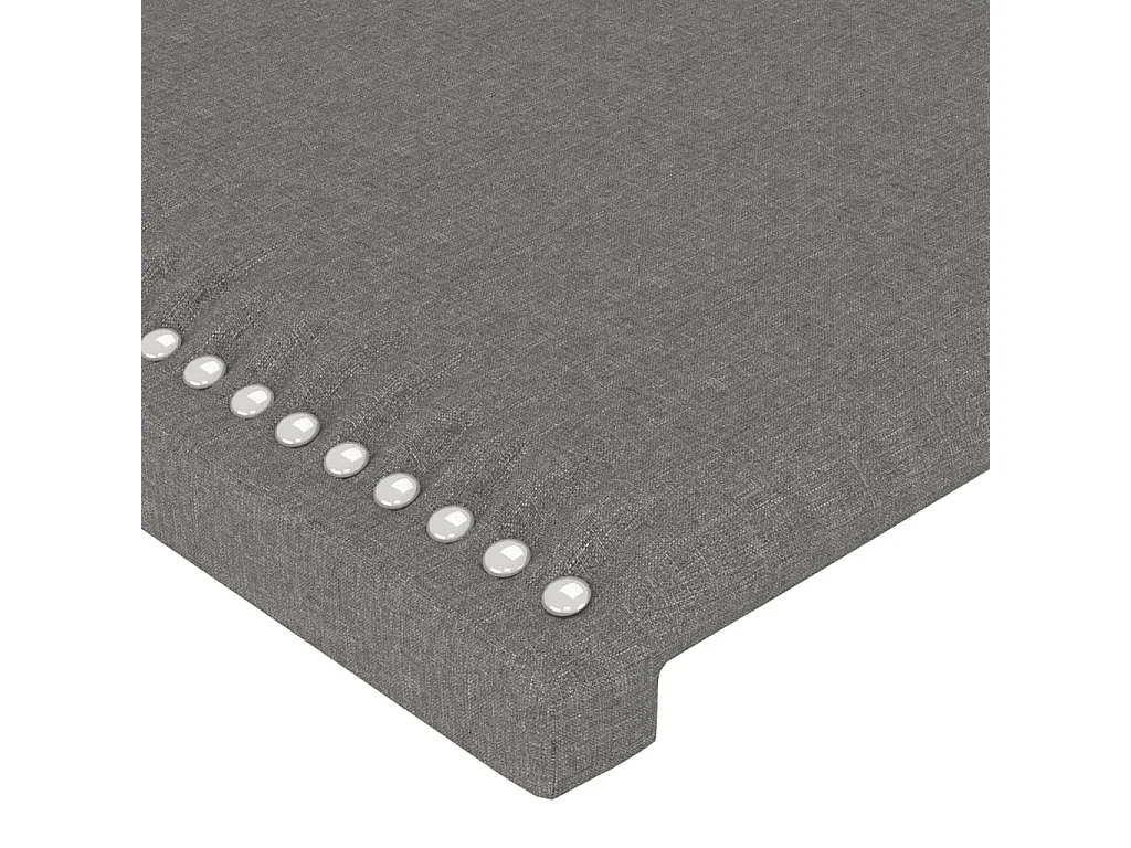 Hoofdbord | Hoofdeinde LED 183x16x118/128 cm stof donkergrijs