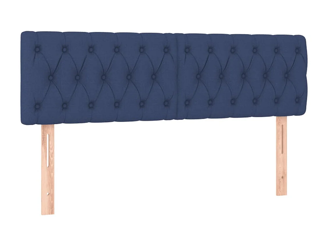 Têtes de lit | Panneaux de tête pour lit Moderne 2 pcs Bleu 72x7x78/88 cm Tissu