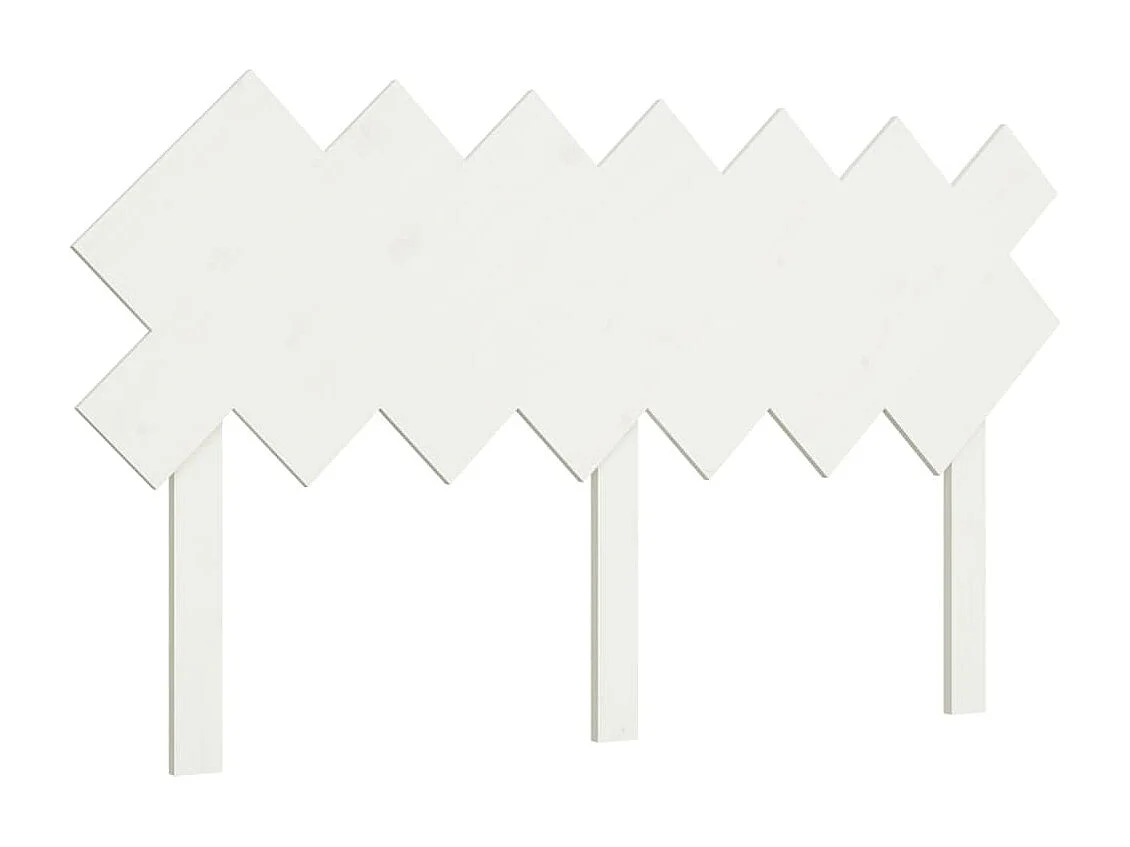 Tête de Lit | Panneau de tête pour lit Moderne Blanc 141x3x80,5 cm Bois massif de pin