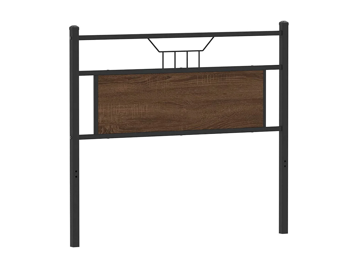 Mueble cabecero | Cabezal de cama | Cabecero de madera de ingeniería y acero marrón roble 107 cm
