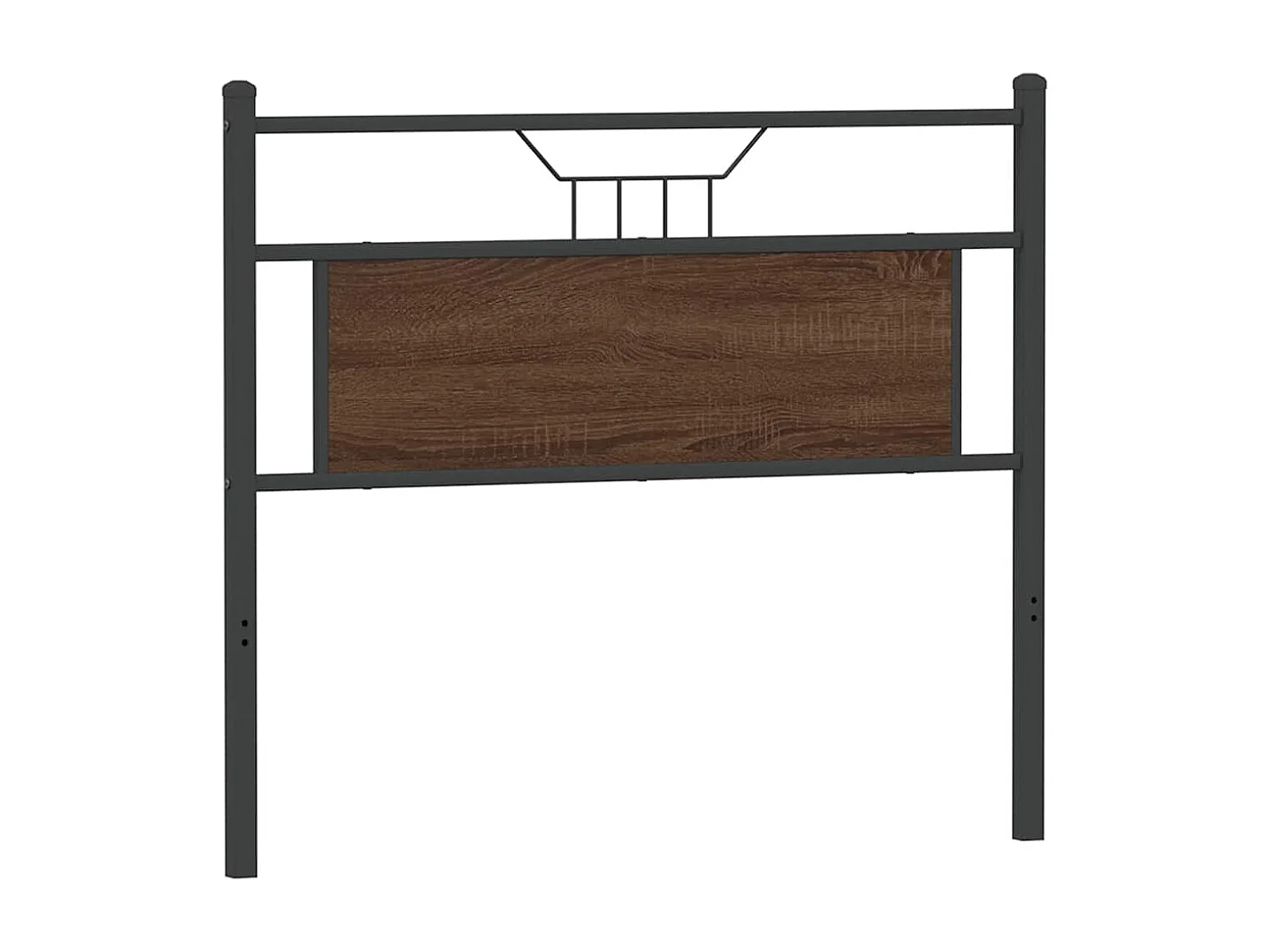 Mueble cabecero | Cabezal de cama | Cabecero de madera de ingeniería y acero marrón roble 107 cm
