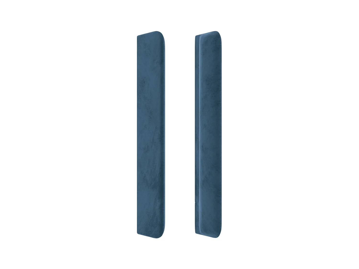 Tête de Lit | Panneau de tête pour lit Moderne avec oreilles Bleu foncé 183x16x118/128 cm Velours