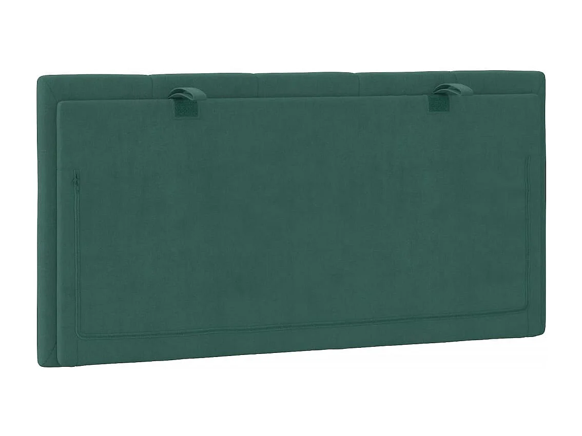 Cabecero de Cama | Cabezal de cama | Mueble de cabecero acolchado Hanko terciopelo verde oscuro 100 cm