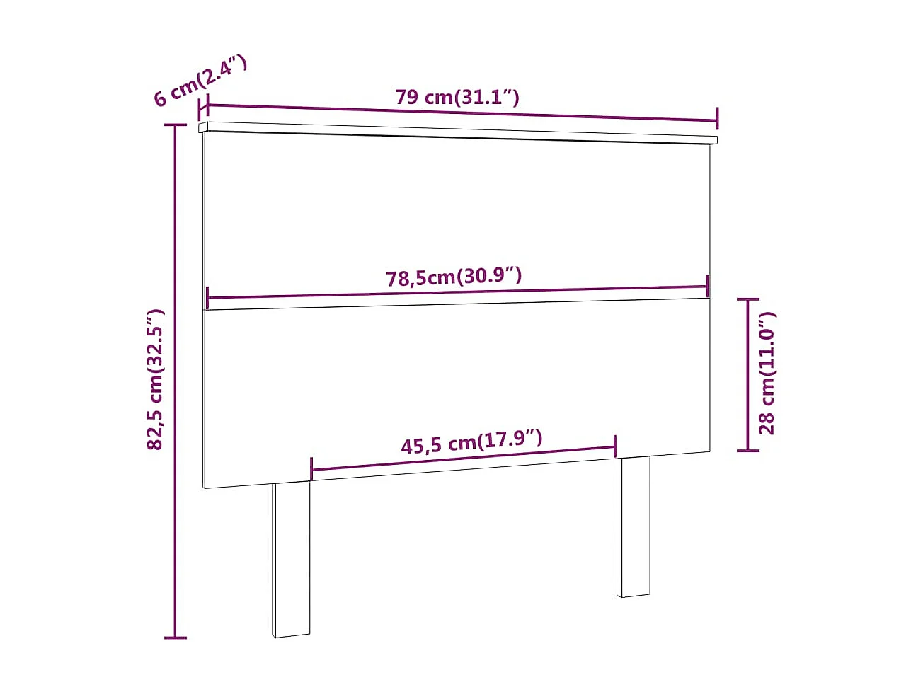 Tête de Lit | Panneau de tête pour lit Moderne Marron miel 79x6x82,5 cm Bois massif de pin