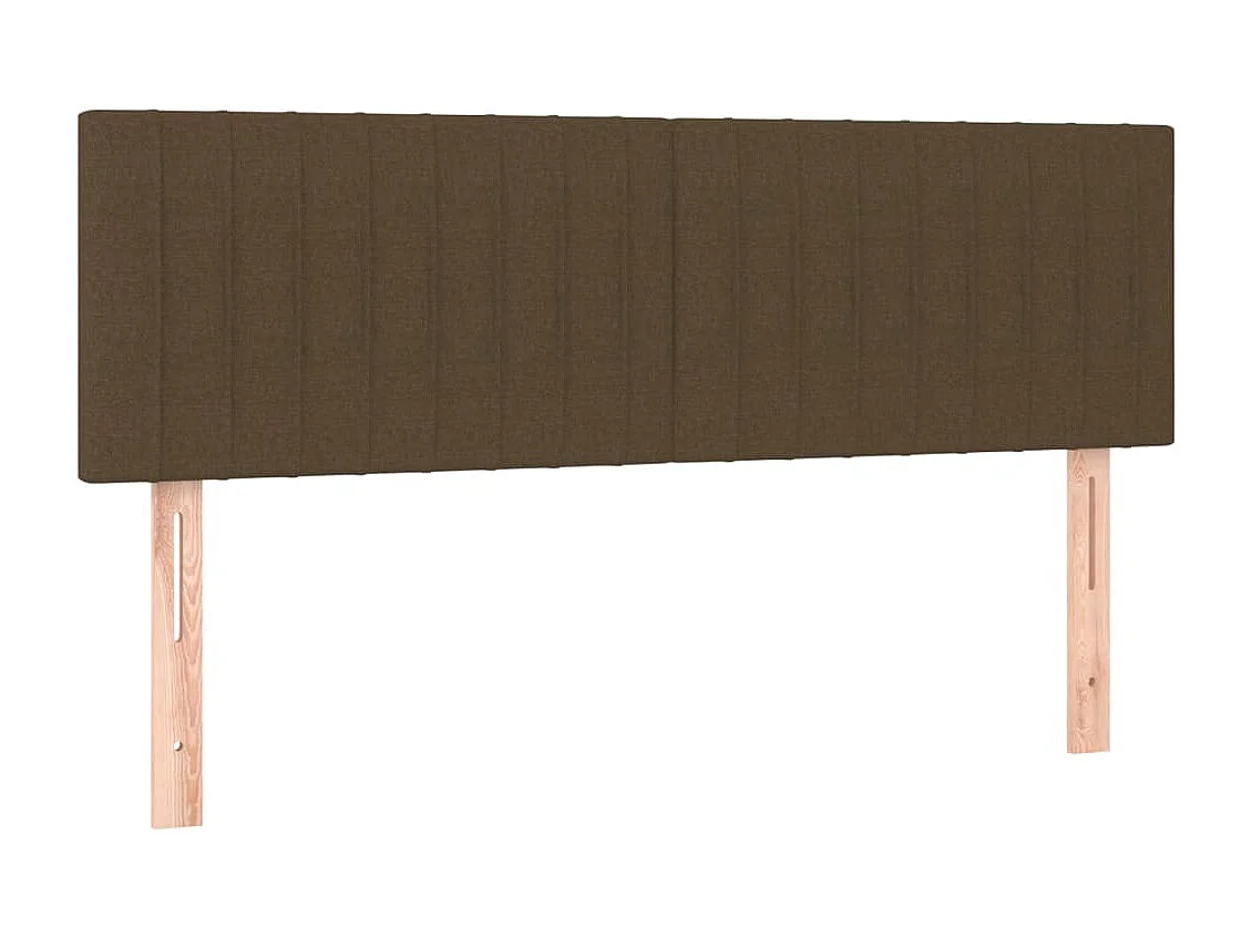 Hoofdbord | Hoofdeinde LED 144x5x78/88 cm stof donkerbruin