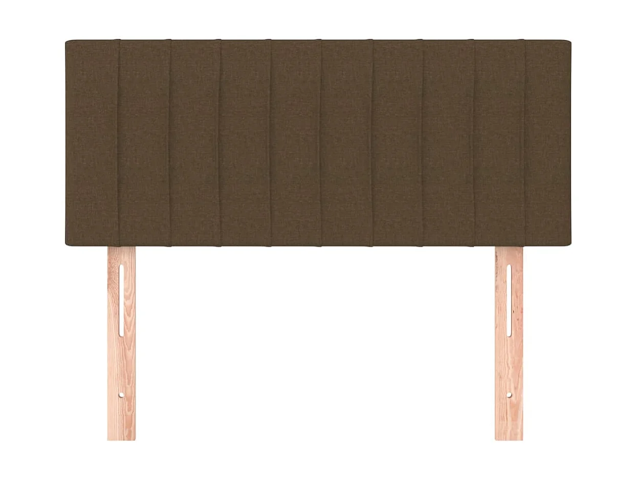 Tête de Lit | Panneau de tête pour lit Moderne Marron Foncé 100x5x78/88 cm Tissu