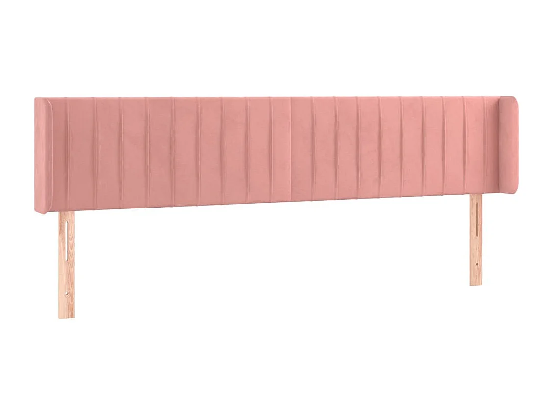 Hoofdbord | Hoofdeinde met randen 203x16x78/88 cm fluweel roze