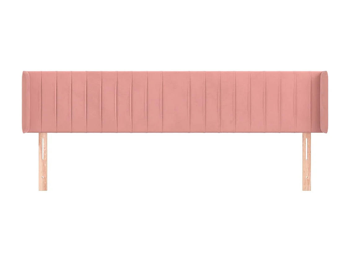 Hoofdbord | Hoofdeinde met randen 203x16x78/88 cm fluweel roze