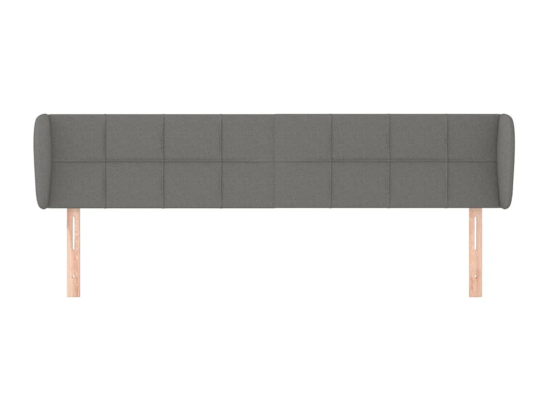 Mueble cabecero | Cabezal de cama | Cabecero de tela gris oscuro 183x23x78/88 cm