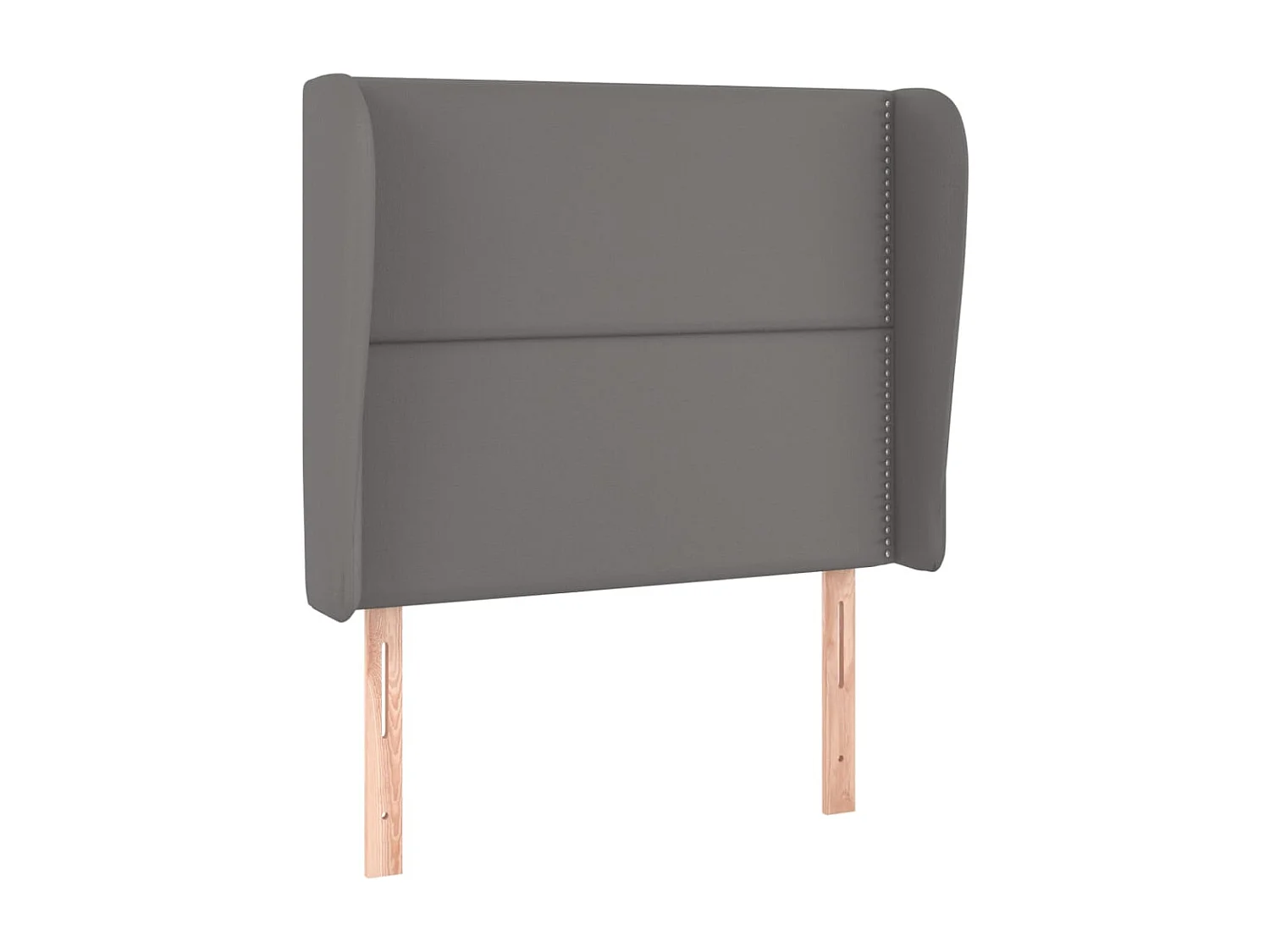 Tête de Lit | Panneau de tête pour lit Moderne avec oreilles Gris 93x23x118/128 cm Similicuir