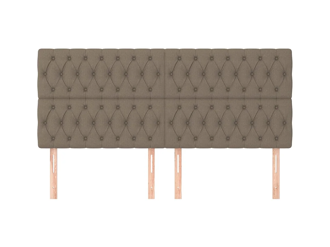 Têtes de lit | Panneaux de tête pour lit Moderne 4 pcs Taupe 100x7x78/88 cm Tissu